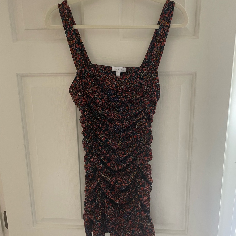 Leith Black and Floral Mini Dress. Perfect condition